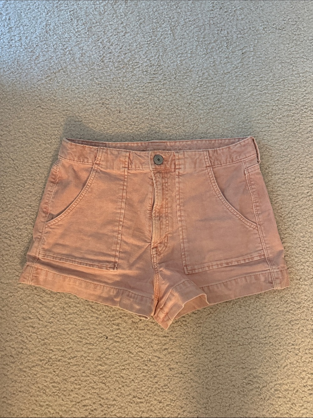 AMERICAN EAGLE Peach Utility Corduroy Shorts